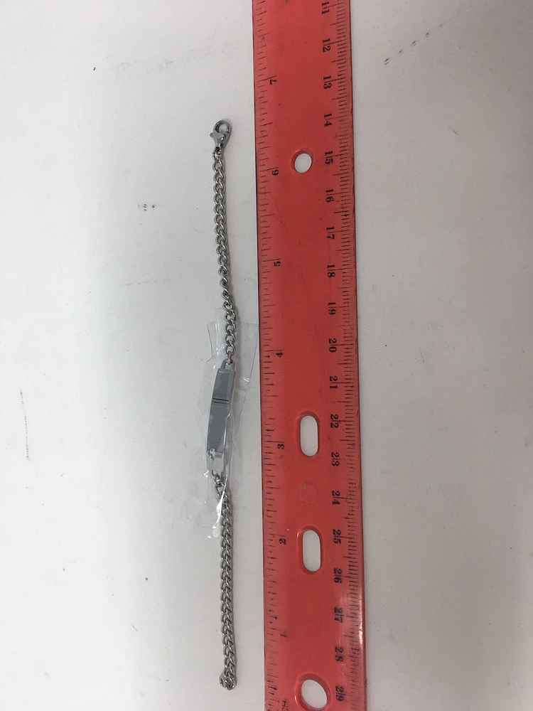 Kids Silver Cross ID Bracelet