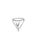 10K White Gold 0.45cttw Diamond Ring, 6.5 - /