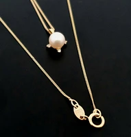 10K Yellow Gold Cultured Pearl and Diamond Pendant
