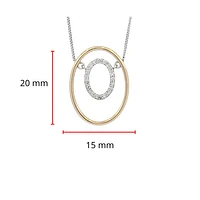 10K Yellow Gold 0.12cttw Diamond Pendant, 18"