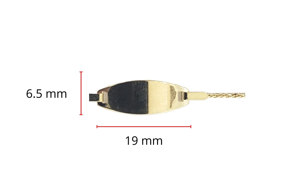 10K Gold Bracelet with Engravable Plate