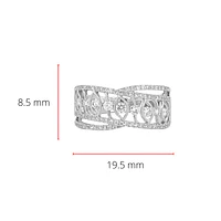 14K White Gold 0.62cttw Diamond Ring, size 6