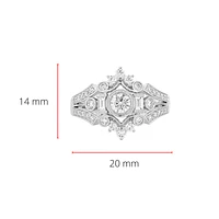 14K White Gold 0.75cttw Diamond Ring, size 6