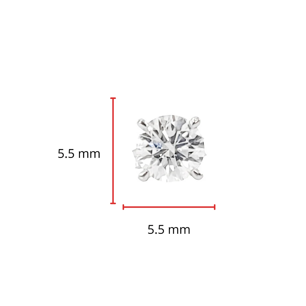 14K White Gold 1.50cttw Lab Grown Diamond Stud Earrings