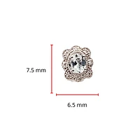 10K White Gold 0.30cttw Aquamarine and 0.053cttw Diamond Halo Earrings