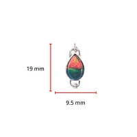 925 Sterling Silver Ammolite Bracelet - 12mm x 8mm