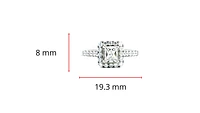 14K White Gold 0.99cttw Princess Cut Diamond Halo Engagement Ring