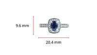 14K Gold Sapphire and Diamond Ring