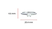 14K White Gold 0.45cttw Princess Cut Diamond Engagement Ring
