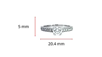 14K White Gold 1.03cttw Round Brilliant Cut Diamond Engagement Ring