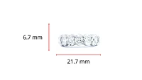 14K White gold 3.75cttw Lab Grown Oval Cut Diamond Engagement / Anniversary Ring - 7