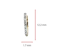 10K Gold 0.05cttw Diamond Hoop / Huggie Earrings