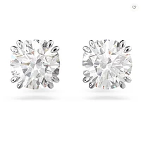 Swarovski Constella/Stilla stud earrings, Round cut, White, Rhodium plated - 5636712/5648992 (SS)