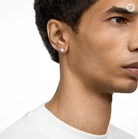 Swarovski Constella/Stilla stud earrings, Round cut, White, Rhodium plated - 5636712/5648992 (SS)
