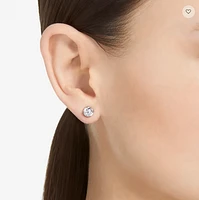 Swarovski Constella/Stilla stud earrings, Round cut, White, Rhodium plated - 5636712/5648992 (SS)