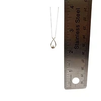 10K White Gold 0.043cttw Diamond Pendant, 18"