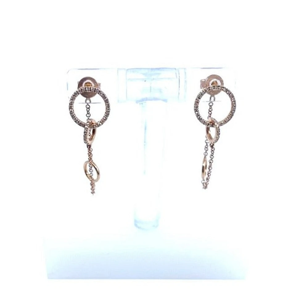 Rose Gold Diamond Earrings