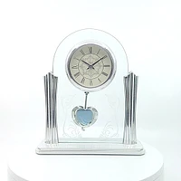 Heart Pendulum Glass Clock