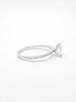 Diamond and Moissanite Engagement Ring
