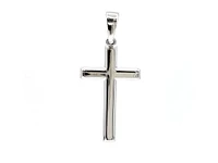 925 Sterling Silver 23mm x 13mm Hollow Cross Charm