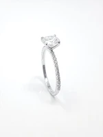 Diamond and Moissanite Engagement Ring