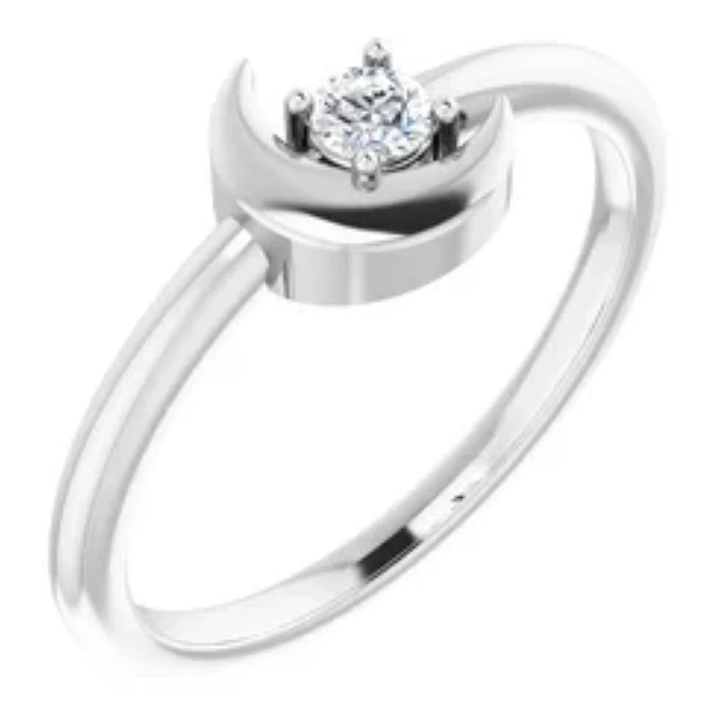 14K Yellow 1/10 CT Natural Diamond Celestial Ring - Gold
