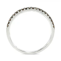 14K White, Yellow or Rose Gold 0.15cttw Champagne Diamond Pave Band - 14K White Gold