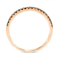 14K White, Yellow or Rose Gold 0.15cttw Champagne Diamond Pave Band - 14K White Gold