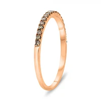 14K White, Yellow or Rose Gold 0.15cttw Champagne Diamond Pave Band - 14K White Gold