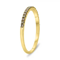 14K White, Yellow or Rose Gold 0.15cttw Champagne Diamond Pave Band - 14K White Gold