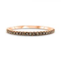 14K White, Yellow or Rose Gold 0.15cttw Champagne Diamond Pave Band - 14K White Gold