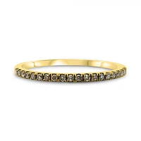 14K White, Yellow or Rose Gold 0.15cttw Champagne Diamond Pave Band - 14K White Gold