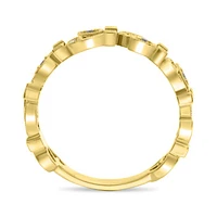 14K White, Yellow or Rose Gold 0.16cttw Diamond Ivy Scroll Band - 14K White Gold