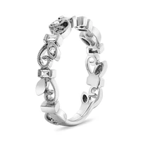 14K White, Yellow or Rose Gold 0.16cttw Diamond Ivy Scroll Band - 14K White Gold