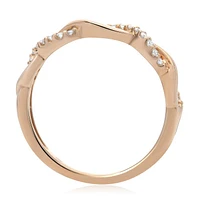 14K White, Yellow or Rose Gold 0.13cttw Diamond Wave Ring - 14K White Gold