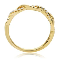 14K White, Yellow or Rose Gold 0.13cttw Diamond Wave Ring - 14K White Gold