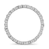 14K White, Yellow or Rose Gold 0.07cttw Diamond Marquise & Dot Eternity Band - 14K White Gold