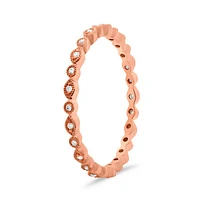 14K White, Yellow or Rose Gold 0.07cttw Diamond Marquise & Dot Eternity Band - 14K White Gold