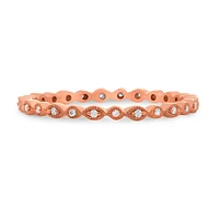 14K White, Yellow or Rose Gold 0.07cttw Diamond Marquise & Dot Eternity Band - 14K White Gold