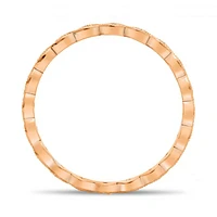 14K White, Yellow or Rose Gold 0.06cttw Diamond Milgrain Eternity Band - 14K White Gold