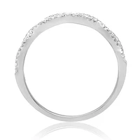 14K White, Yellow or Rose Gold 0.18cttw Diamond Infinity Band - 14K White Gold