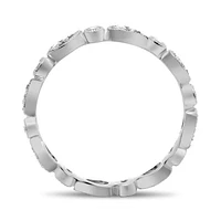 14K White, Yellow or Rose Gold 0.22cttw Diamond Paisley Eternity Band - 14K White Gold