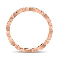 14K White, Yellow or Rose Gold 0.22cttw Diamond Paisley Eternity Band - 14K White Gold