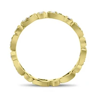 14K White, Yellow or Rose Gold 0.22cttw Diamond Paisley Eternity Band - 14K White Gold