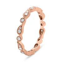 14K White, Yellow or Rose Gold 0.22cttw Diamond Paisley Eternity Band - 14K White Gold