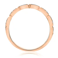 14K White, Yellow or Rose Gold 0.11cttw Diamond Milgrain Marquise Ring - 14K White Gold