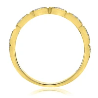 14K White, Yellow or Rose Gold 0.11cttw Diamond Milgrain Marquise Ring - 14K White Gold