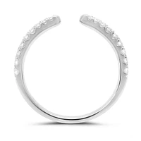14K White, Yellow or Rose Gold 0.20cttw Open Diamond Band - 14K White Gold