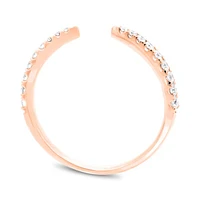 14K White, Yellow or Rose Gold 0.20cttw Open Diamond Band - 14K White Gold
