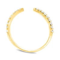 14K White, Yellow or Rose Gold 0.20cttw Open Diamond Band - 14K White Gold